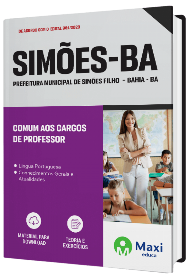 - Apostila Prefeitura de Simões Filho - BA - 2023 Comum aos Cargos de Professor