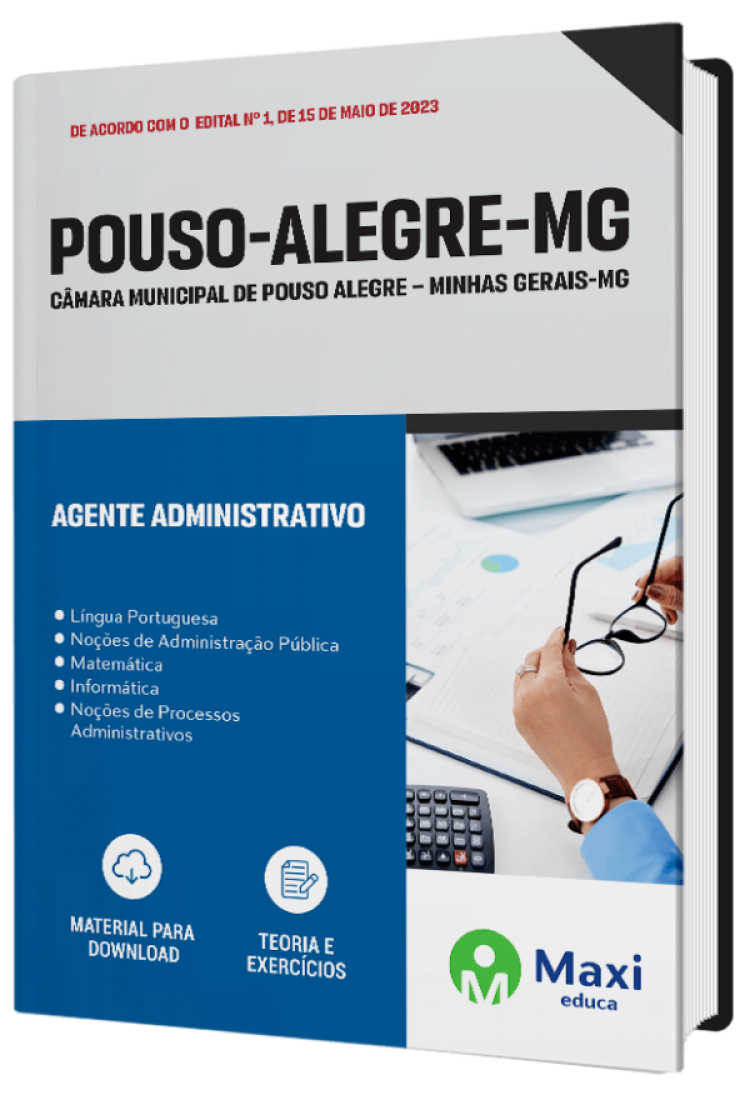 - Apostila Câmara de Pouso Alegre - MG - 2023 Agente Administrativo