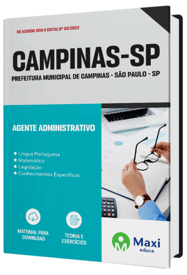 - Apostila Prefeitura de Campinas-SP 2023 Agente Administrativo