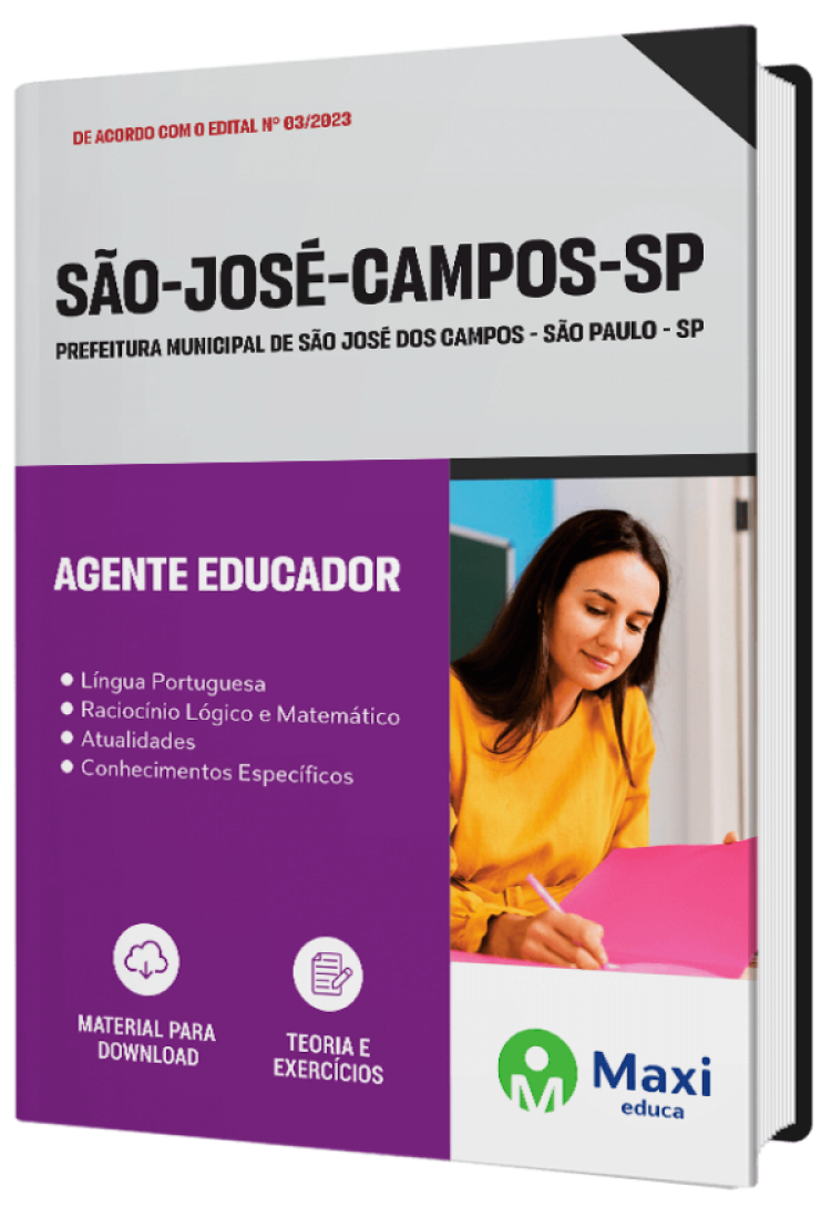 - Apostila Prefeitura de São José dos Campos - SP - 2023 Agente Educador