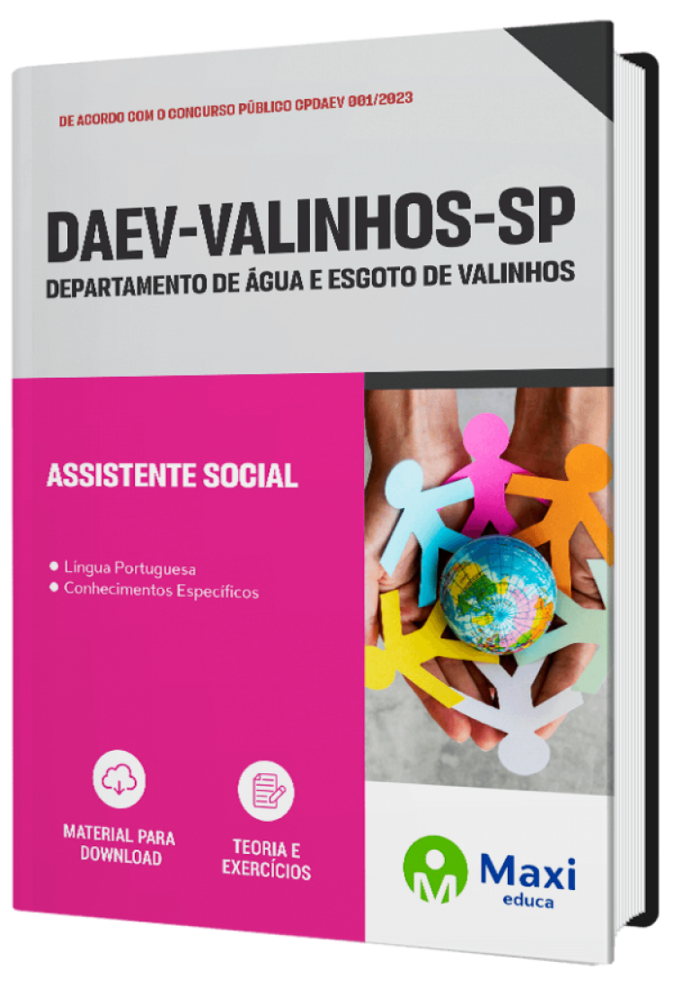 - Apostila DAEV Valinhos - SP - 2023 Assistente Social