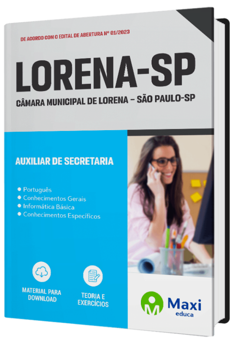 - Apostila Câmara de Lorena-SP 2023 Auxiliar de Secretaria