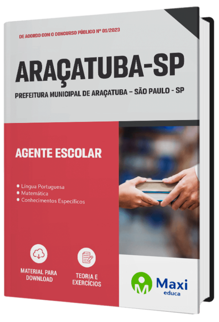 - Apostila Prefeitura de Araçatuba-SP 2023 Agente Escolar