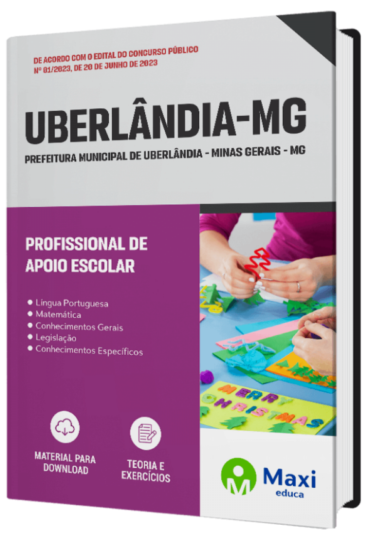 - Apostila Prefeitura de Uberlândia - MG - 2023 Profissional de Apoio Escolar