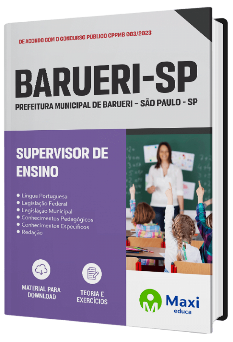 - Apostila Prefeitura de Barueri - SP - 2023 Supervisor de Ensino