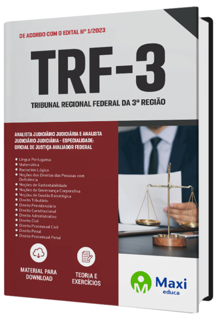 - Apostila TRF-3 - 2023 Analista Judiciário - Judiciária e Analista Judiciário - Judiciária - Especialidade: Oficial de Justiça Avaliador Federal