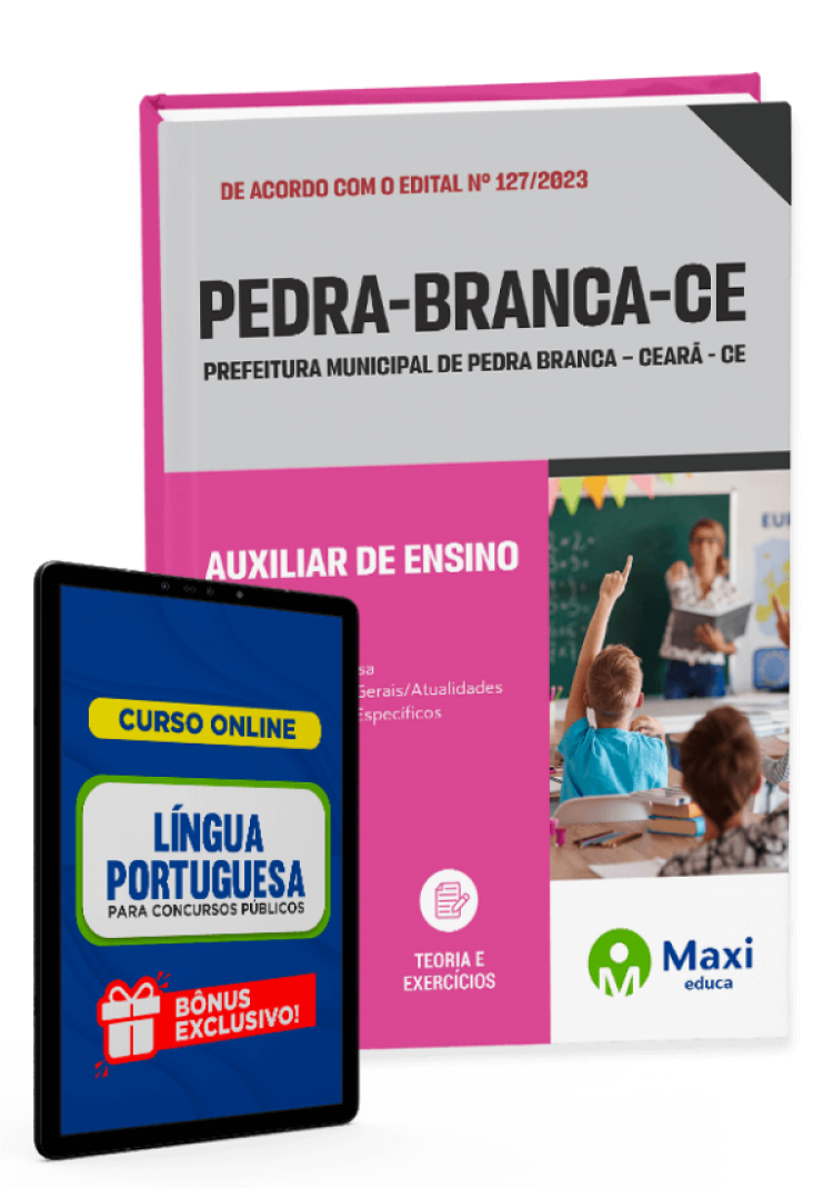 - Apostila Prefeitura de Pedra Branca - CE - 2023 Auxiliar de Ensino