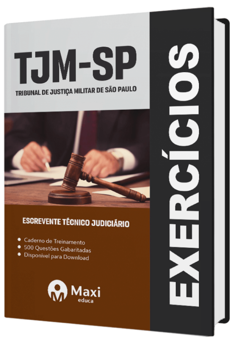 - Caderno de Questões TJM-SP - 2023 500 questões gabaritadas - Praticando - Escrevente Técnico Judiciário