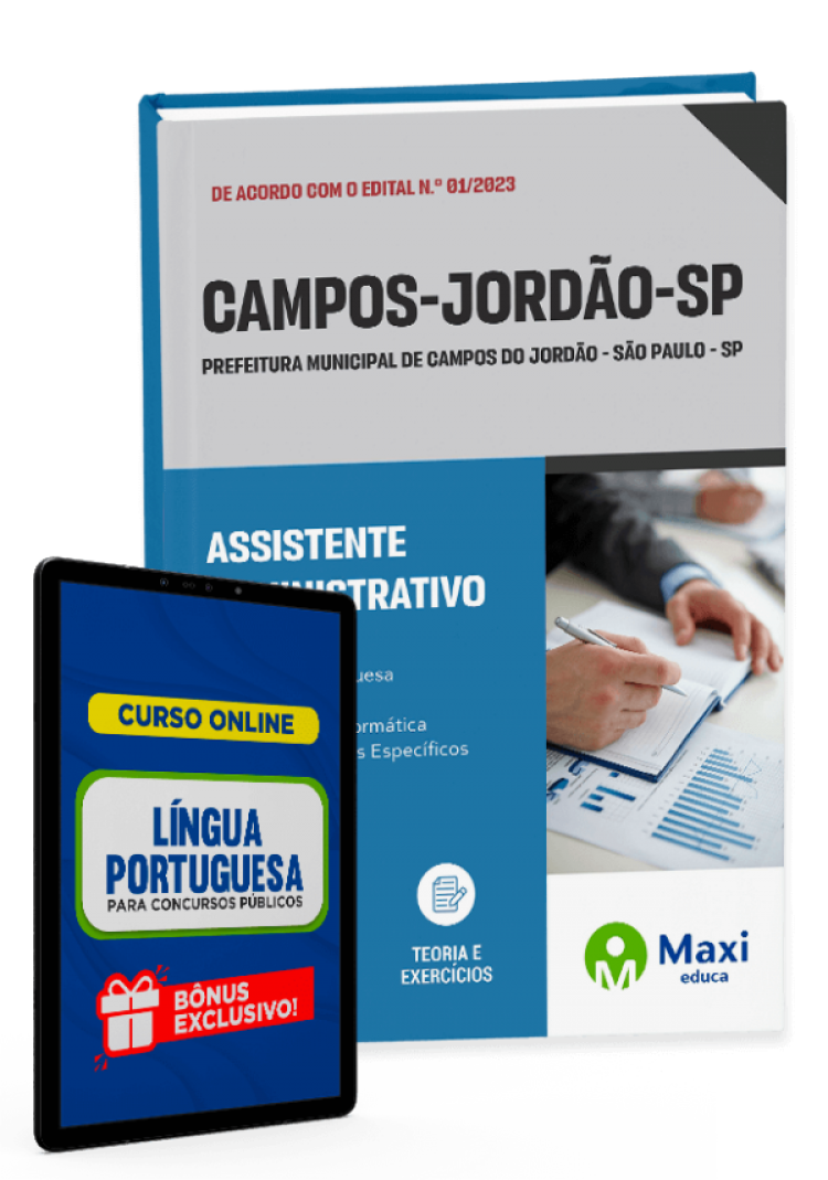 - Apostila Prefeitura de Campos do Jordão - SP - 2023 Assistente Administrativo