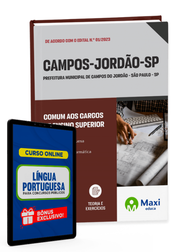 - Apostila Prefeitura de Campos do Jordão - SP - 2023 Comum aos Cargos de Ensino Superior