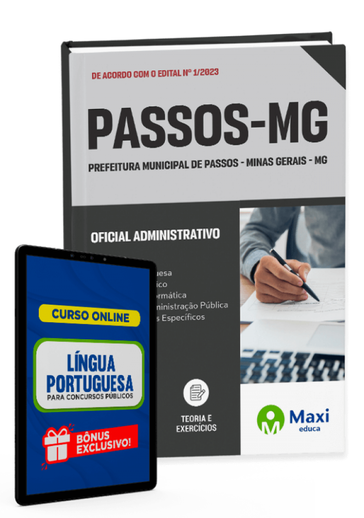 - Apostila Prefeitura de Passos - MG - 2023 Oficial Administrativo