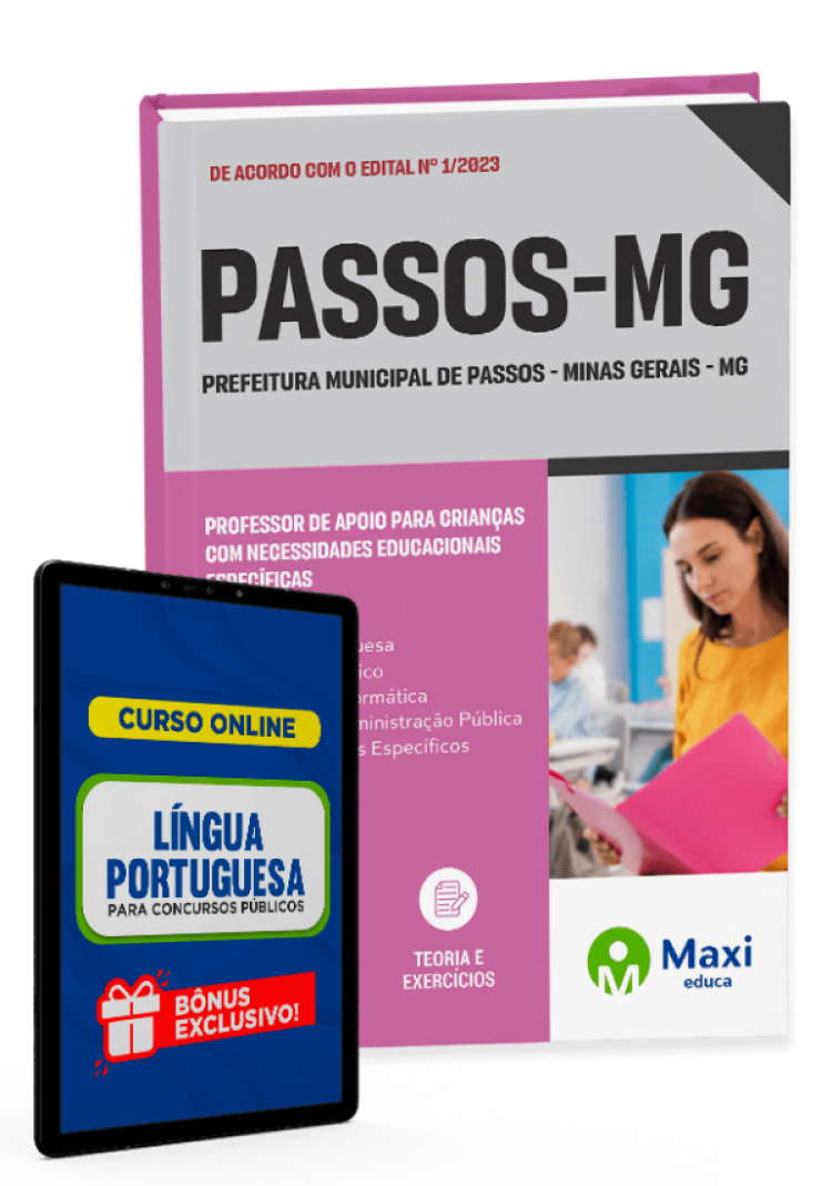 - Apostila Prefeitura de Passos - MG - 2023 Professor de Apoio para Crianças com Necessidades Educacionais Específicas