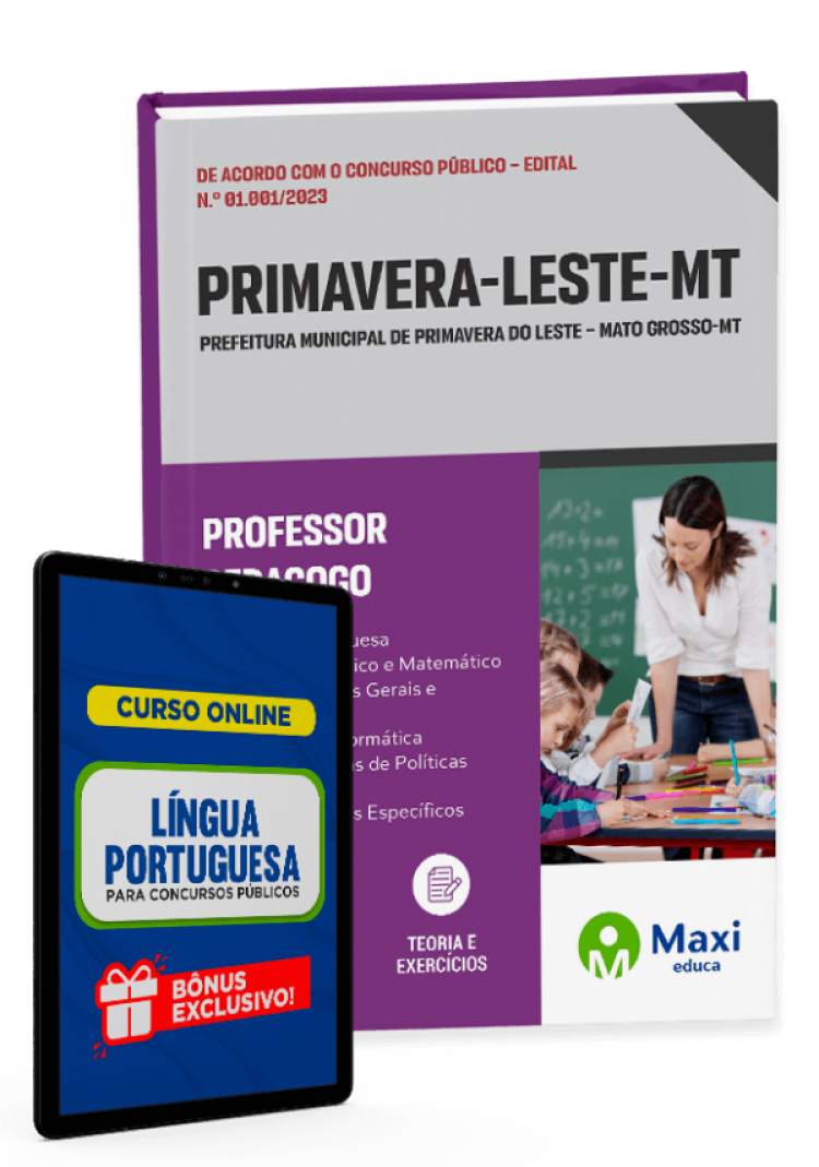 - Apostila Prefeitura de Primavera do Leste - MT - 2023 Professor Pedagogo