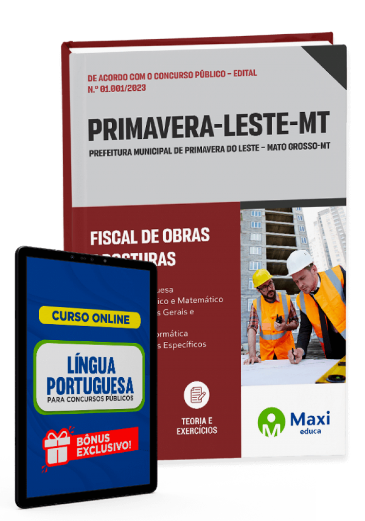 - Apostila Prefeitura de Primavera do Leste - MT - 2023 Fiscal de Obras e Posturas