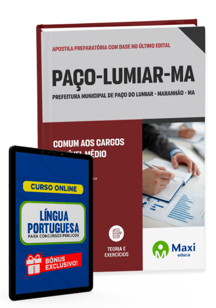 - Apostila Prefeitura de Paço do Lumiar-MA 2023 Comum aos cargos de Nível Médio