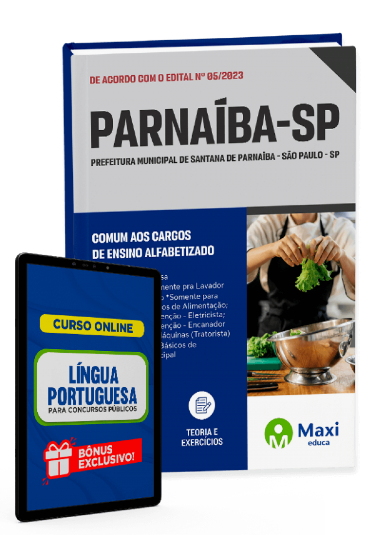 - Apostila Prefeitura de Santana de Parnaíba - SP - 2023 Comum aos cargos de Ensino Alfabetizado