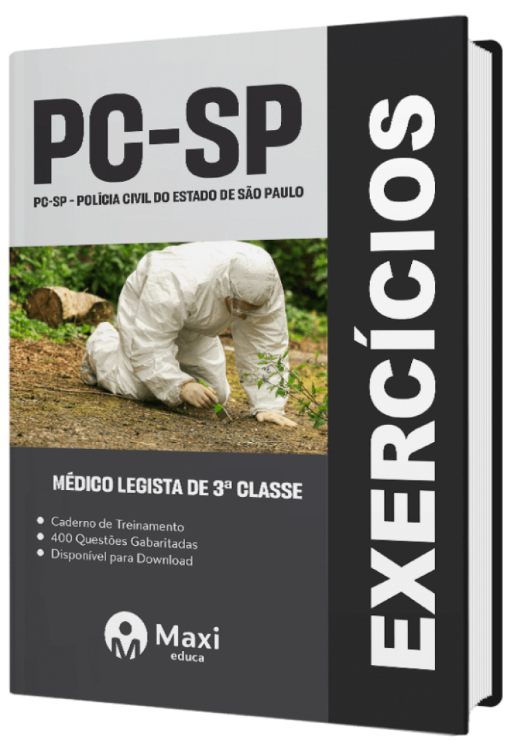 - Caderno de Questões PC-SP - 2023 400 questões gabaritadas - Praticando - Médico Legista de 3ª Classe