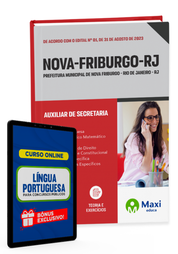 - Apostila Prefeitura de Nova Friburgo - RJ - 2023 Auxiliar de Secretaria