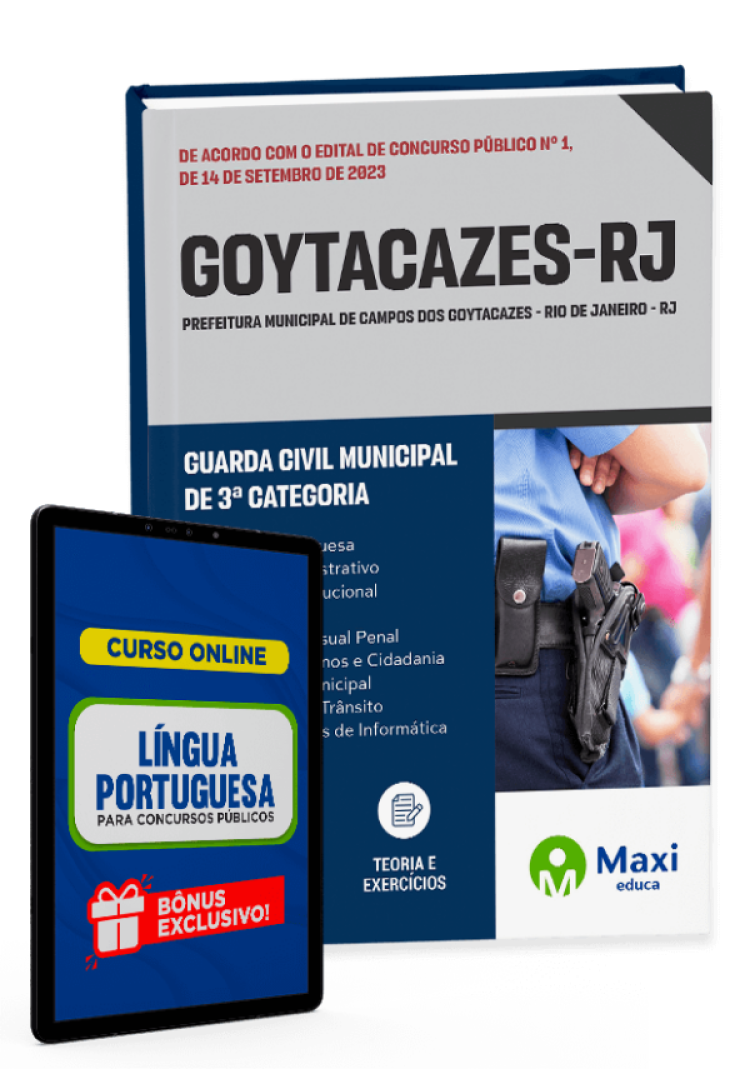 - Apostila Prefeitura de Campos dos Goytacazes - RJ - 2023 Guarda Civil Municipal de 3ª Categoria