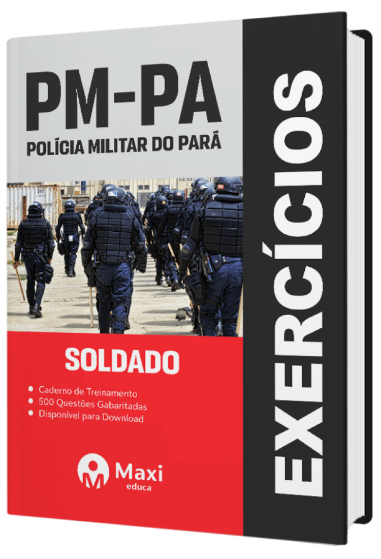 - Caderno de Questões PM-PA - 2023 500 questões gabaritadas - Praticando - Soldado