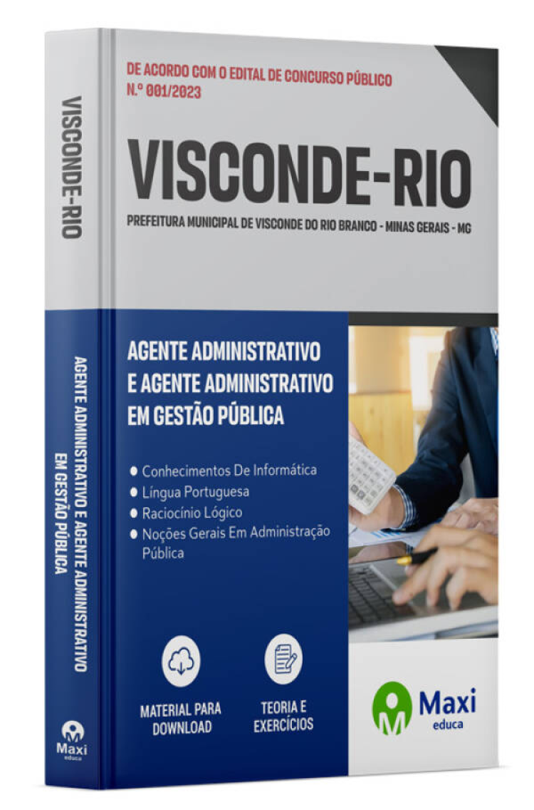 - Apostila Prefeitura de Visconde do Rio Branco-MG 2023 Agente Administrativo e Agente Administrativo em Gestão Pública