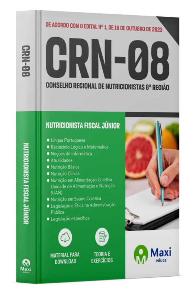 - Apostila CRN-8 2023 Nutricionista Fiscal Júnior